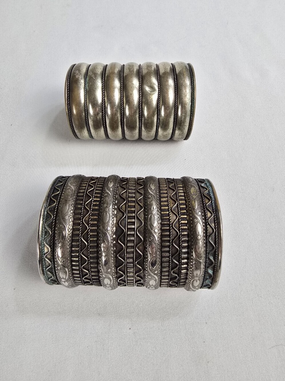 Vintage Cuff Bracelets Bohemian Long Ethnic Engraved Bangle Tribal Wide Cuff